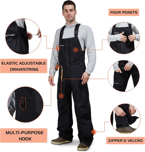 Set Rodeel Waterproof Jacket and Overalls Waterproof Rain Jacket Bid Suit Ultimate Protection for Outdoor Adventures