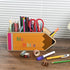 TINGKU 10" Wooden Pen Holder - Pencil Shape Supply Caddy for Teacher Appreciation Gifts, Classroom Organizer & Storage