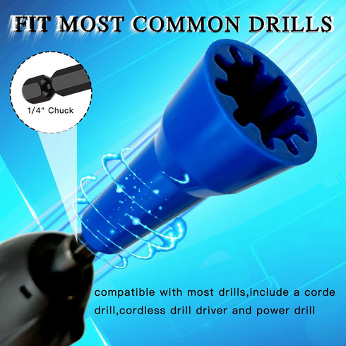 Wire Nut Driver, Spin Twist Wire Connector Socket with 1/4" Chuck, Enhanced Wiring Efficiency, 50pcs Wire Caps