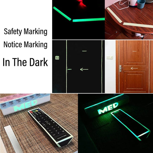 Glow Tape, 33 Feet x 0.5 Inch, Waterproof Luminous Duct Tape for Stage, Stair, Outdoor