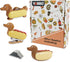 Yobro Desk Stapler Set, Office Supply Kit with Mini Stapler & Tape Dispenser, Dachshund Hot Dog Design with Squeezing