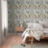 Custom Pre-Pasted Removable Wallpaper Swatch - Garden Vegetables in Green, Red, and Mint
