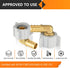 5-Pack PEX Fittings, 1/2" Pex x 1/2" Female NPT Swivel Elbow, Brass Crimp Fitting