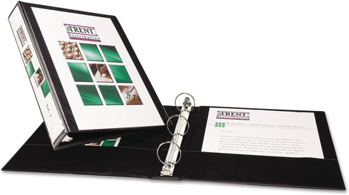 Avery 05725 Economy View Binder, Round Ring, 1-1/2-Inch Capacity, 11-Inch x 8-1/2-Inch