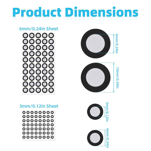 Fukaisu 1224pcs 3D 3D (1000pcs 6mm/0.24in 224pcs 3mm/0.12in) Scanning Markers, High Reflective Scanner Tracking Dots