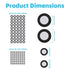 Fukaisu 1224pcs 3D 3D (1000pcs 6mm/0.24in 224pcs 3mm/0.12in) Scanning Markers, High Reflective Scanner Tracking Dots