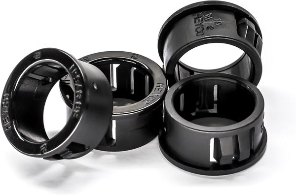 HEYCO #2126 SB 875-11 BLACK SNAP BUSHING for 7/8" Hole, Cable Mounting & Accessories, UL Recognized, Bag of 100