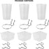 Kuhome 6 Sets Pegboard Bins and Cups with Hooks for Organizing Craft Tools, Transparent Storage for Garage