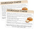 Besttile 30 Pcs Sourdough Starter Feeding Care Instruction Cards 4 * 6 inches