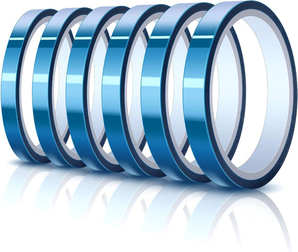 Outus 6 Rolls High Temperature Tape, Heat Resistant Vinyl Press Tape for Sublimation and 3D Printing