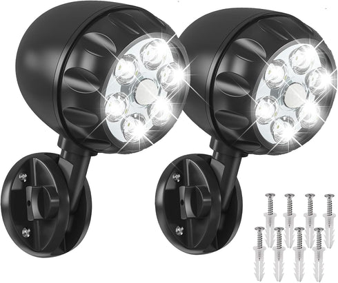 YoungPower Battery Operated Motion Outdoor Lights, 6 LEDs 800 Lumen Bright Battery