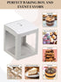 A & H Legacy Pack 12 4x4x4 Inch Packaging Candy Apple Boxes With Hole | of White Glossy Caramel Apple Supplies | Kit