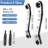 HVAC Service Wrench Set: 3/8 1/4 5/16 Ratchet Wrench with 2 Bit Adapter for Equipment Repair