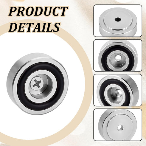 8PCS 1.18 0.39 Inch Stainless Steel Cutting Board Feet with Nonslip Pads x Board Feet Legs with Silicone Rubber Feet