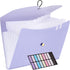 JARLINK 7 Pockets Expanding File Folder, A4 Size Accordion File Folders with 12 Labels, Cute Paper Organizer for Home