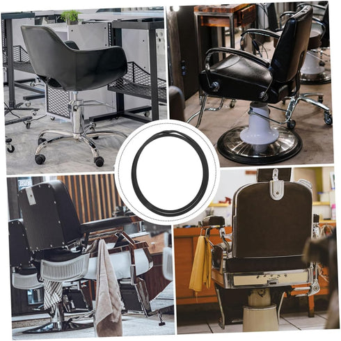 38.5cm Salon Chair Rubber Base Ring Protector Gasket Anti-Slip Floor Protector for Wooden Floors Compatible Styling