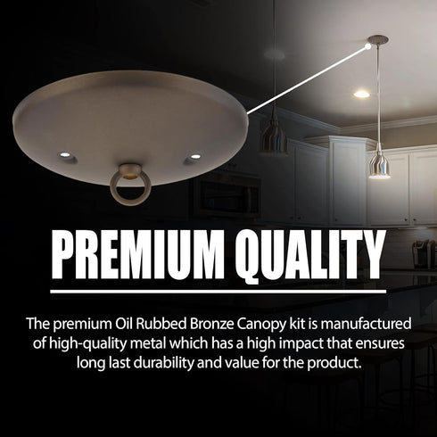 Ciata 5 Inch 40Pound Lighting Canopy Kit with Hook, Mounting Hardware for Chandelier, Fan, Swag Light Fixture, Pendant
