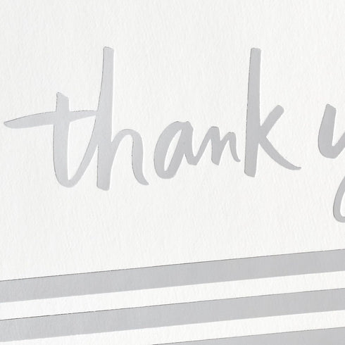 Pack (20 Hallmark of Thank You Cards, Silver Foil Thank You Notes with Envelopes)