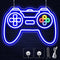 Gamer Neon Sign for Teen Boys Girls Gift Blue Gamepad Shaped LED