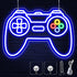 Gamer Neon Sign for Teen Boys Girls Gift Blue Gamepad Shaped LED
