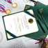 Fainne 100 Pcs Certificate Holder Foil Border 8.5 x 11 Inch Single Sided Award Certificates Cover for Letter Size