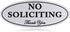 Kichwit No Soliciting Sign for Front Door, Magnetic, Silver, 2.8” x 7”, Keeps Unwanted Visitors Away, Residue Free