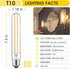 Gozelux Dimmable E26 Bulb 6W 60 Bulbs AC120V 2700K 60 750LM T10 Bulb Pack 6 Light Equal watt LED Light Warm White