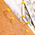 Map Tacks 1/8-Inch Assorted Color Beads Head, 500-count Push Pins (Yellow)