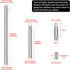 8 M10 180 Pieces Threaded Extension Poles Lighting Fixture Downrods Stems & Degrees Sloped Ceiling Adapter Kits