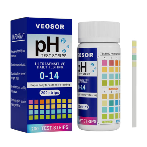PH Test Strips 0-14, 200 Universal Litmus Papers for Urine, Saliva, Water & Food, Accurate Results