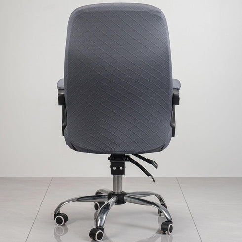 Office Chair Cover with Armrest Covers, Universal Stretch Desk Chair Cover, Computer Chair Slipcovers, Dark Gray