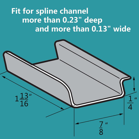 Durable Window Screen Spline Channel Pull Lift Tabs, Aluminum Anti-UV C Shape, 20 PCS for Easy Installation