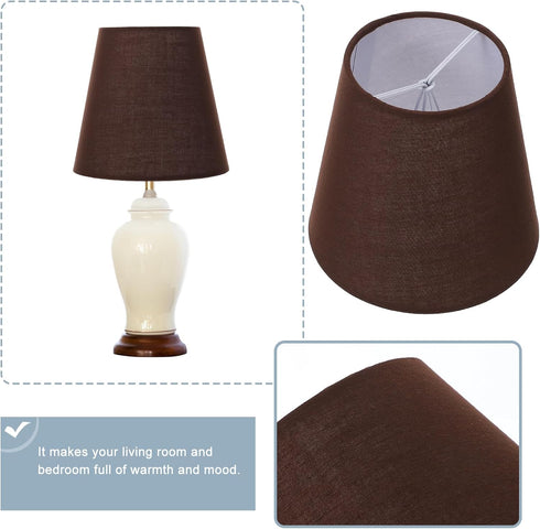 Bulb 5.51X5.51X5.11In Totority Cloth Lamp Shade Coffee Lamp Cover Handmade Decorative Lighting Accessory for Table