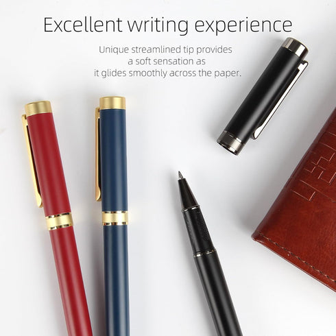 Stunning Luxury Pen, Pure Copper Heavy Feel, Professional Smooth Writing Pens with Gift Case and Refills