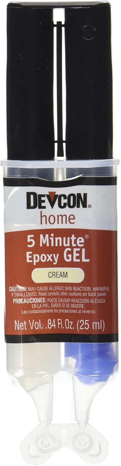 Devcon 21045 5 Minute Gel Epoxy Cream Colored, 25 Milliliter