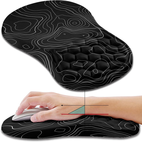 Hokafenle Ergonomic Mouse Pad Wrist Support, Wrist Rest Mousepad for Carpal Tunnel Pain
