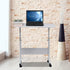 NAICKUC 31.5Inch Standing Desk - Side Table Adjustable Height, Portable Laptop Cart, C-Shaped Bed Couch end Tables