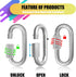 40Pack Heavy Duty Chain Links, 1200lbs Capacity 5/16” Quick Link Locking Carabiners for Safe Chain, Gym, Hammock