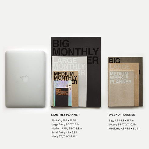 JSTORY Medium Monthly Planner, Undated Year Round, Flexible Cover, A5, 16 Months, 150 GSM, 18 Sheets