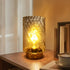 LUSHARBOR Battery Operated Lamp with Timer, Stepless Dimming Bedside Table Lamp Battery