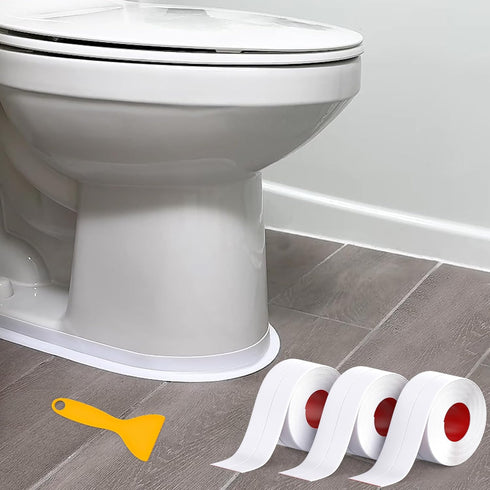 Caulk Tape Sealant Strip, 3 Rolls White Waterproof Self Adhesive for Bathroom and Toilet