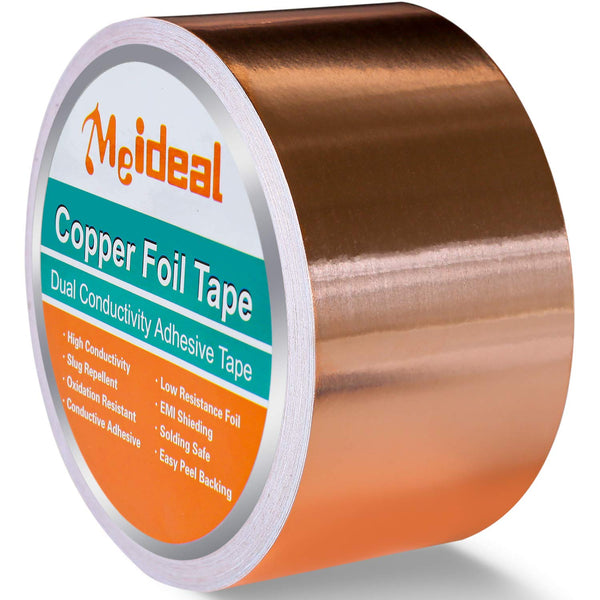 Copper Foil Tape, 2 inch x 33 FT, Dual Conductive Adhesive for Guitar, Electrical Repairs, Arts & Crafts