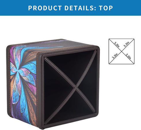 Square Leather 360° Rotatable Pencil Holder, Remote Control Holder, Spinning Desktop Organizer for Office Supplies