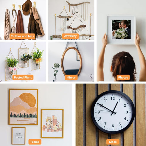 152Pcs Picture Hanging Kit - Heavy Duty Hooks with Nails for Pictures, Paintings, Mirrors, Wall Art Mounting