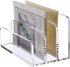 SANRUI 3 Compartments Mail Organizer, Vertical Letter Holder, Acrylic Desk Organizer for Office Supplies