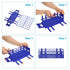 PATIKIL 40 Holes Test Tube Rack, Blue, 4Pcs Detachable Holder for Less Than 20mm Dia Tube, Suitable for Lab Experiments