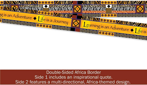 Barker Creek Double-Sided Border, Africa, 3” x 35’ for Bulletin Boards and Office Decor