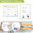 Magnetic Dry Erase Calendar Whiteboard - 24" x 18" Monthly Calendar, Wall Hanging Silver Aluminum Frame for Planning