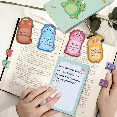 Dinosaur Sticky Notes Set - 360 Sheets Cute Cartoon Animal Dinosaur Self-Stick Memo Pads for Students, Office