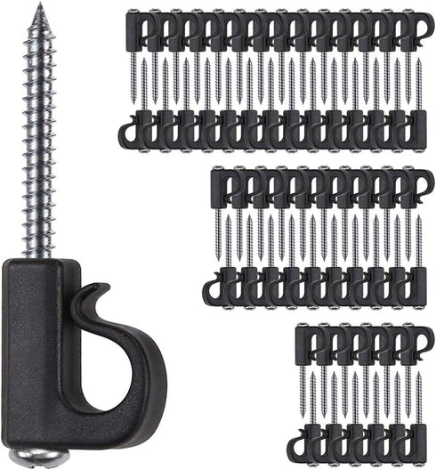 BeneLabel 60 Pack Q-Hanger, Christmas Lights Hanger Hooks, Easy Release Outdoor Wire and Fairy Lights for New Year Party